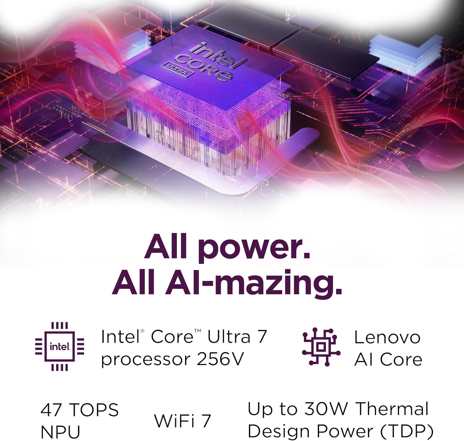 Lenovo Slim 7i Aura Edition top view